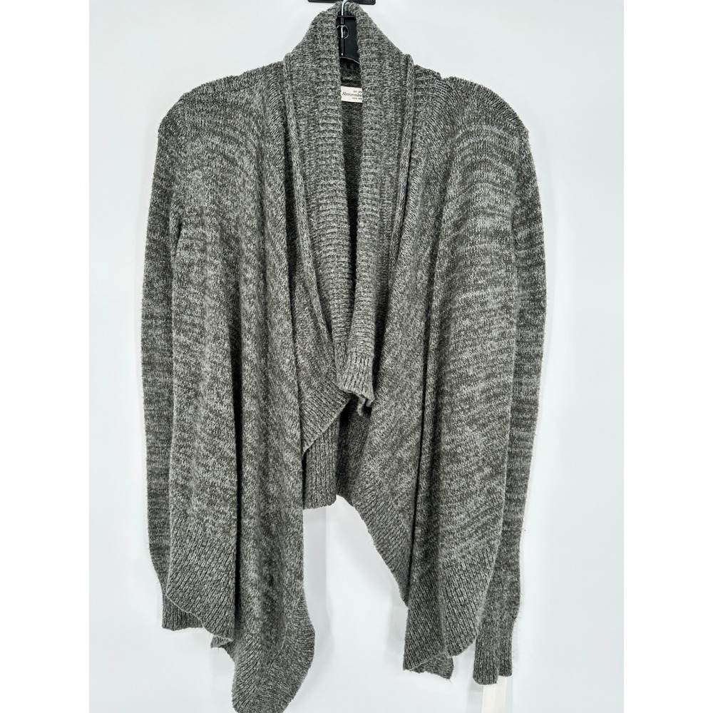 Abercrombie & Fitch Womens XS/S Gray Marl Open Front Waterfall Cardigan Sweater